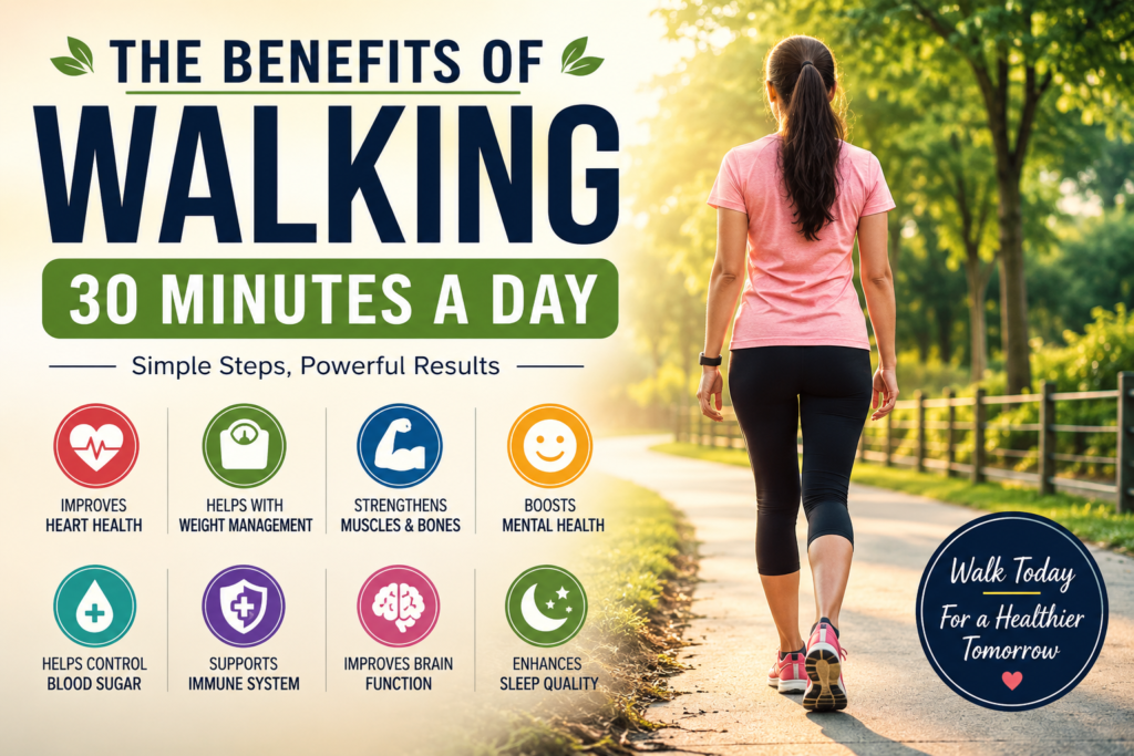 The Benefits of Walking 30 Minutes a Day 🚶‍♀️🌿