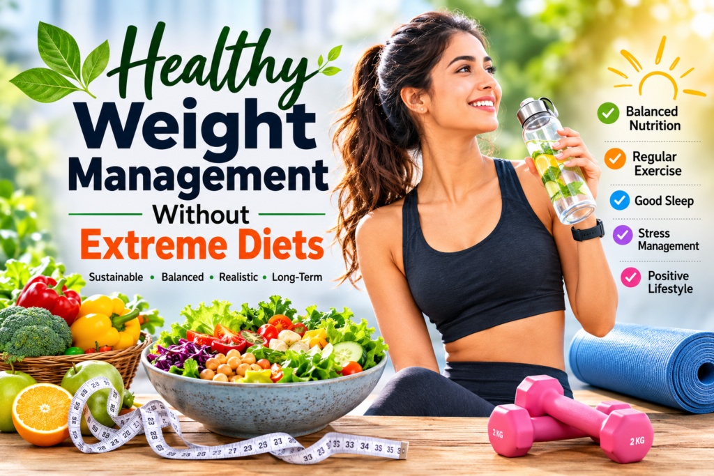 Healthy Weight Management Without Extreme Diets: A Sustainable Guide to Eating Well, Staying Active, and Feeling Your Best 🌿